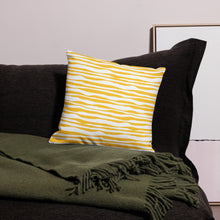 Load image into Gallery viewer, Golden Sunbeams Geo Waves Pillow
