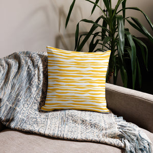 Golden Sunbeams Geo Waves Pillow