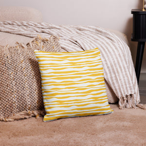 Golden Sunbeams Geo Waves Pillow