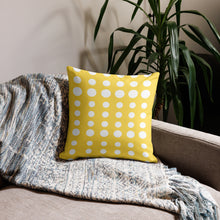 Load image into Gallery viewer, Modern Yellow Dots Pillow
