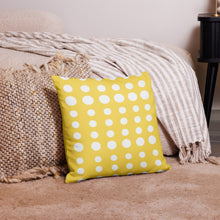 Load image into Gallery viewer, Modern Yellow Dots Pillow
