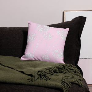 COASTAL Pink Floral Pillow