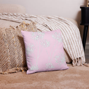 COASTAL Pink Floral Pillow