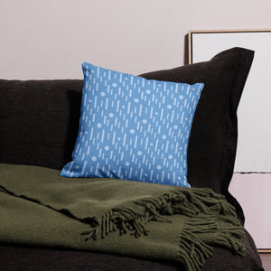 Atomic Blue Modern Print Pillow