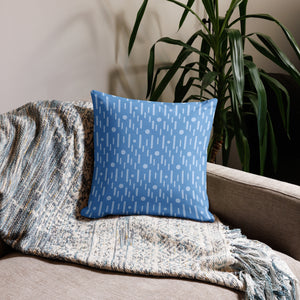 Atomic Blue Modern Print Pillow