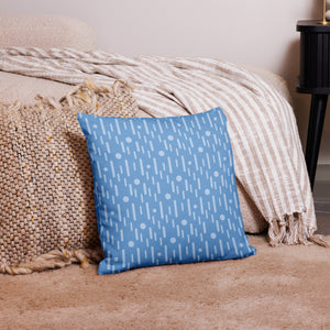 Atomic Blue Modern Print Pillow