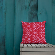 Load image into Gallery viewer, Pink on Red Modern Curve Pillow
