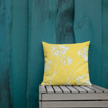 Load image into Gallery viewer, COASTAL Yellow Floral Premium Pillow
