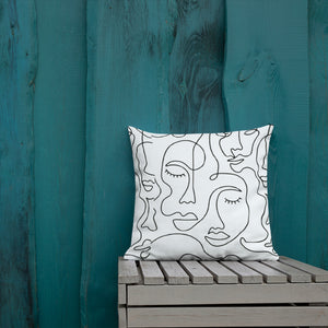 Modern Faces Pillow