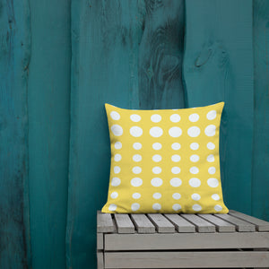 Modern Yellow Dots Pillow