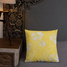 Load image into Gallery viewer, COASTAL Yellow Floral Premium Pillow
