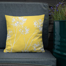 Load image into Gallery viewer, COASTAL Yellow Floral Premium Pillow
