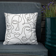 Load image into Gallery viewer, Modern Faces Pillow
