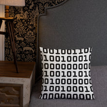 Load image into Gallery viewer, Code Black And White Modern Pillow
