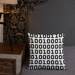 Code Black And White Modern Pillow