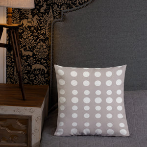 Taupe Dots Pillow