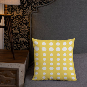 Modern Yellow Dots Pillow