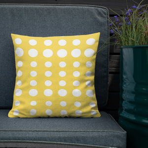 Modern Yellow Dots Pillow