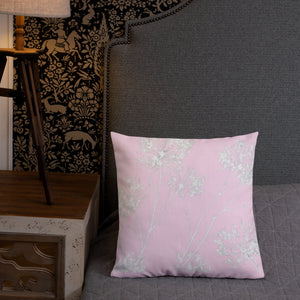 COASTAL Pink Floral Pillow