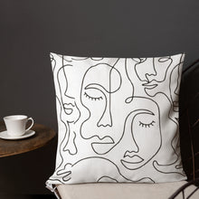 Load image into Gallery viewer, Modern Faces Pillow
