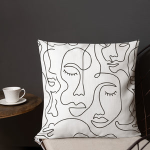 Modern Faces Pillow