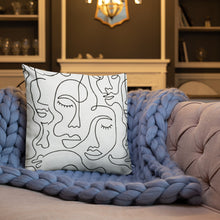 Load image into Gallery viewer, Modern Faces Pillow
