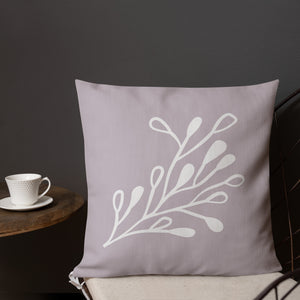 Modern Art Gray And White Fusion Pillow