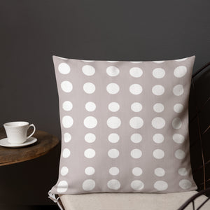 Taupe Dots Pillow