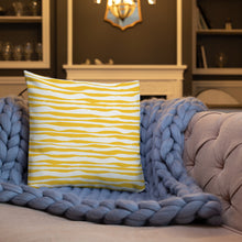 Load image into Gallery viewer, Golden Sunbeams Geo Waves Pillow
