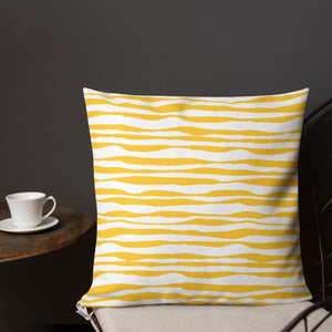 Golden Sunbeams Geo Waves Pillow