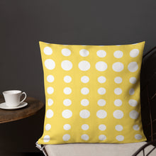 Load image into Gallery viewer, Modern Yellow Dots Pillow
