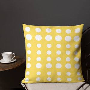 Modern Yellow Dots Pillow