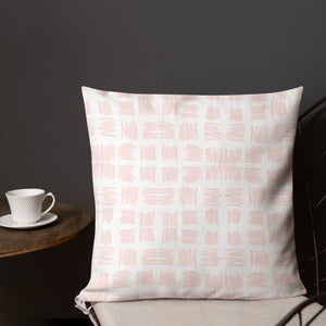 Love Letters Pink Print Pillow