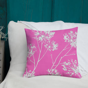 COASTAL High Pink Floral Pillow