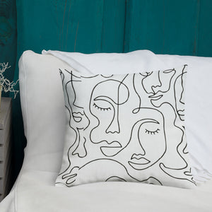 Modern Faces Pillow