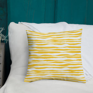 Golden Sunbeams Geo Waves Pillow