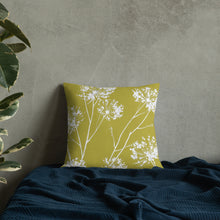 Load image into Gallery viewer, COASTAL Moss Green Floral Pillow
