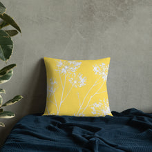 Load image into Gallery viewer, COASTAL Yellow Floral Premium Pillow
