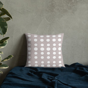 Taupe Dots Pillow