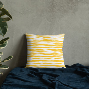 Golden Sunbeams Geo Waves Pillow