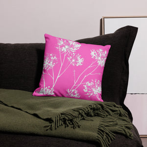 COASTAL High Pink Floral Pillow