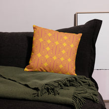 Load image into Gallery viewer, Hot Pink and Gold Modern Geo Print Pillow
