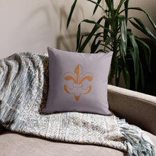 Load image into Gallery viewer, De Lis Grey Pillow
