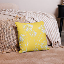 Load image into Gallery viewer, COASTAL Yellow Floral Premium Pillow
