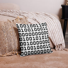 Load image into Gallery viewer, Code Black And White Modern Pillow
