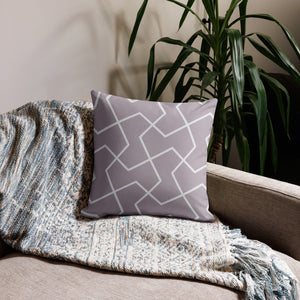 Modern Gray Geometric Print Pillow