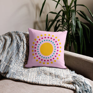 Radiant Sun Pink Pillow