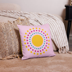 Radiant Sun Pink Pillow