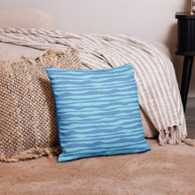 Load image into Gallery viewer, Ocean Blue Geo Waves Pillow
