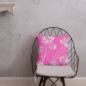 COASTAL High Pink Floral Pillow